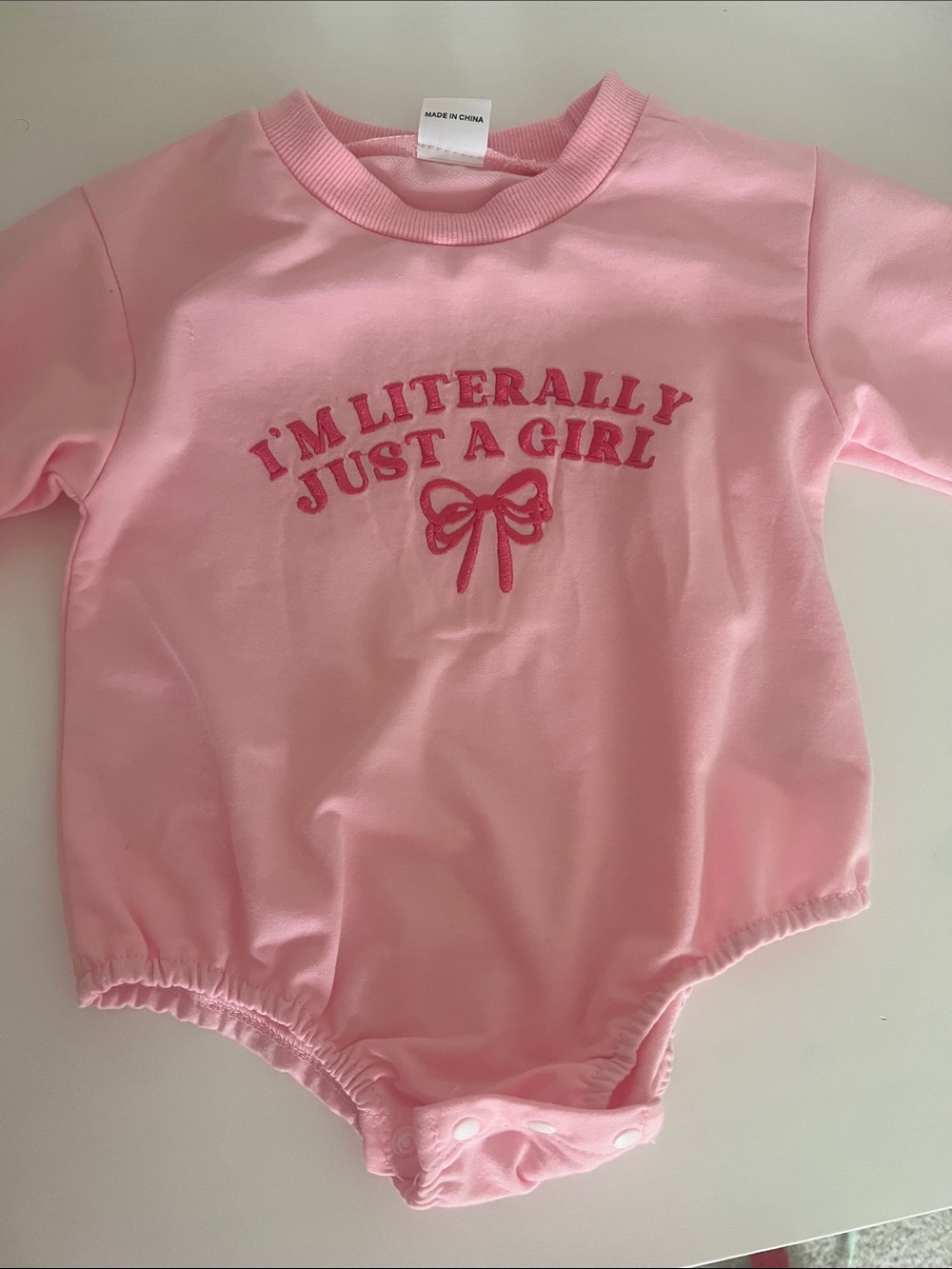 Long sleeve girls bubble